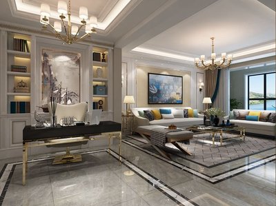 西安中鐵琉森水岸200平米復(fù)式簡(jiǎn)歐風(fēng)格裝修設(shè)計(jì) 優(yōu)雅與舒適的完美融合